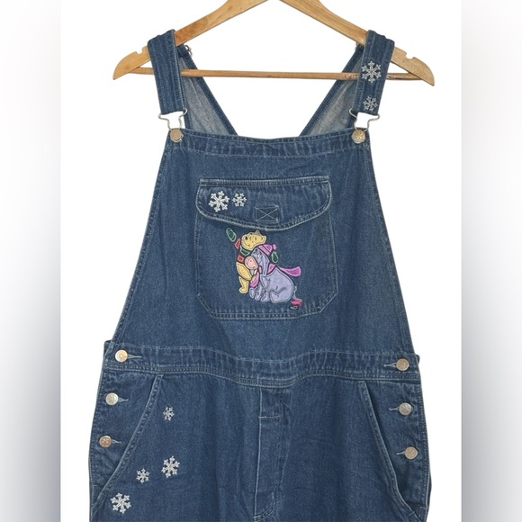 Eeyore and Pooh Winter Overalls, Jean bibs, Denim, Disney Store,Holiday, XL